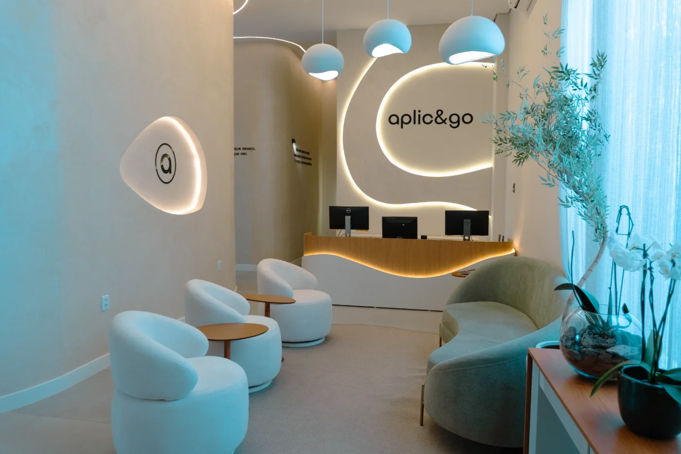 Recepção da clínica Aplic&Go